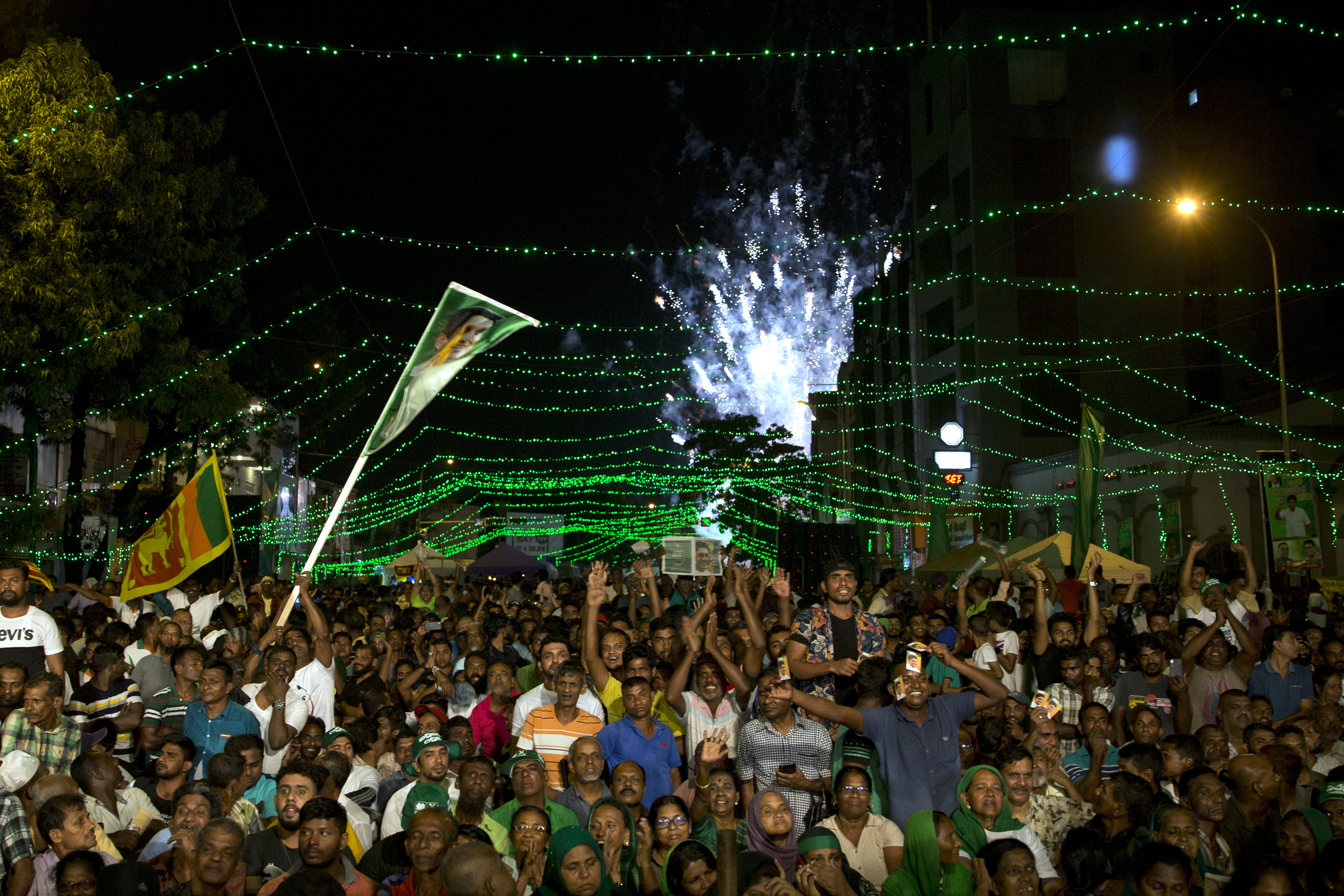 Unterstützer des Kandidaten Premadasa in Colombo