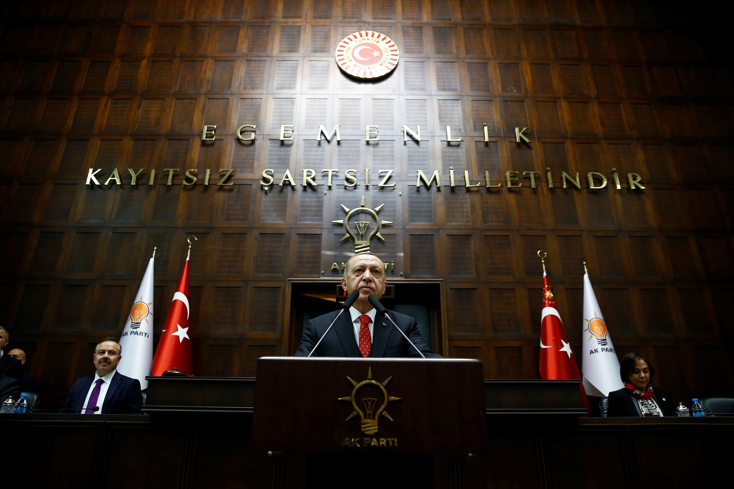Der türkische Präsident Recep Tayyip Erdogan, bei einer Rede im Parlament in Ankara.