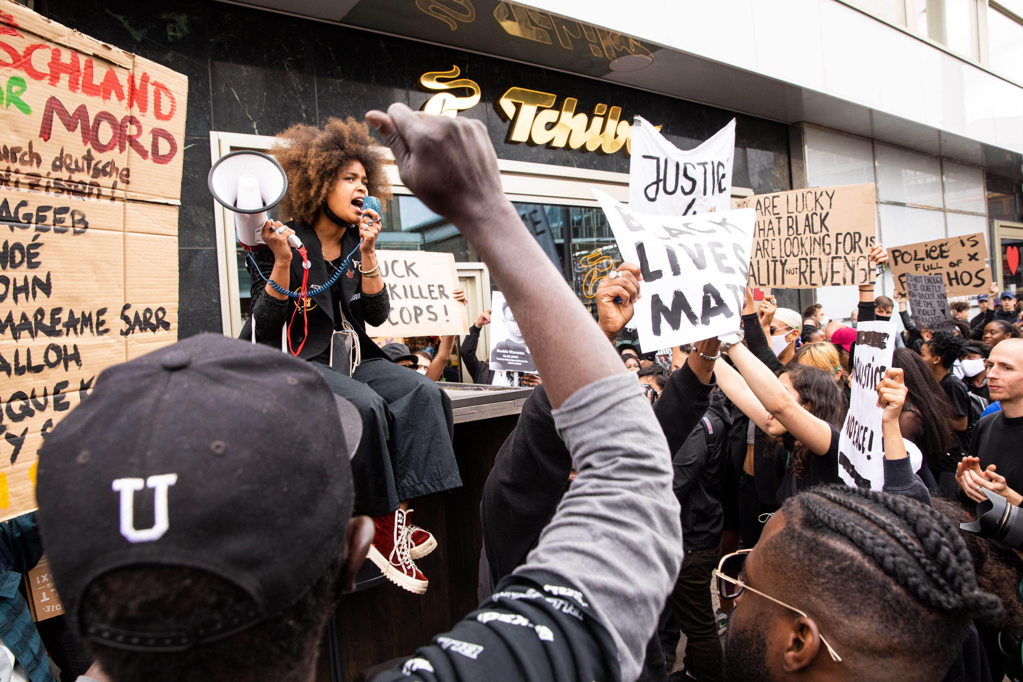 Demo zum Tode von George Floyd Black Lives Matters