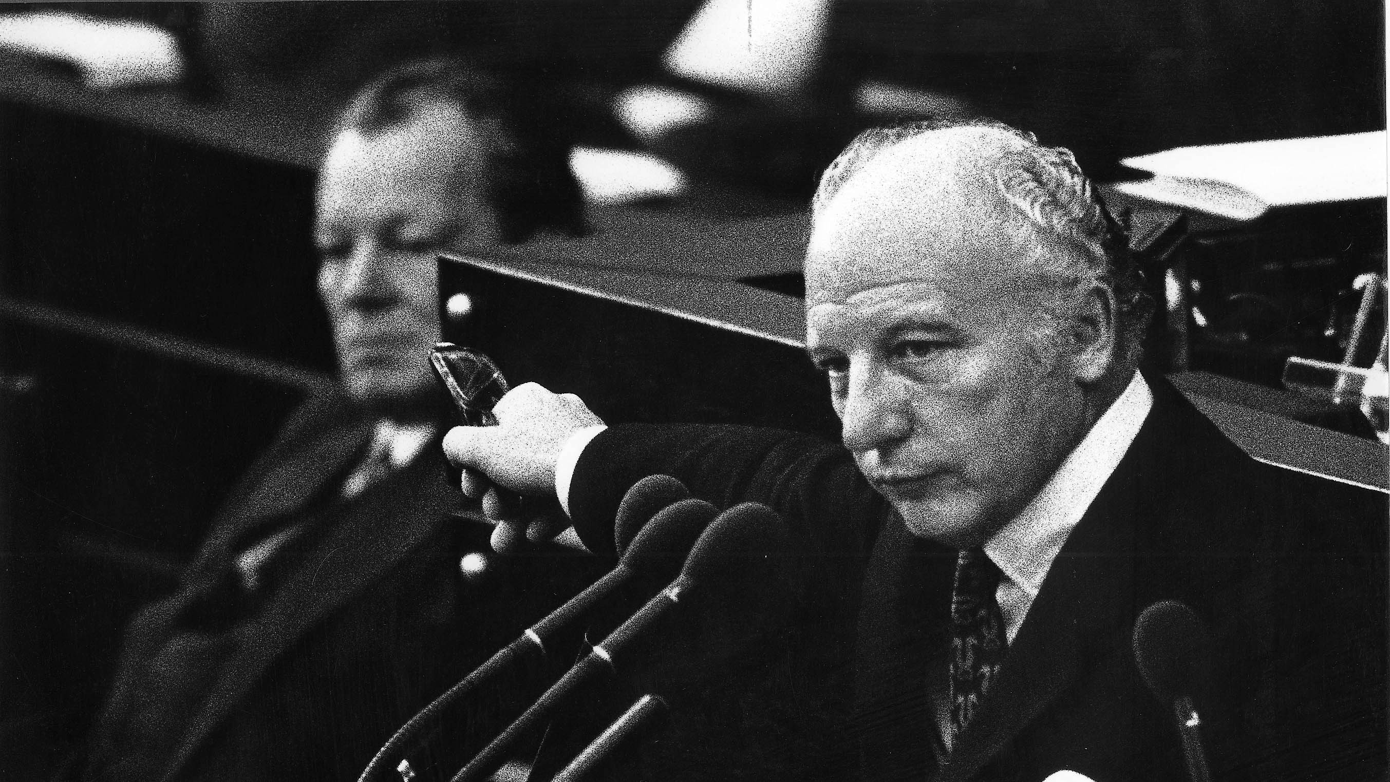 Walter Scheel bei einer Rede vor dem deutschen Bundestag