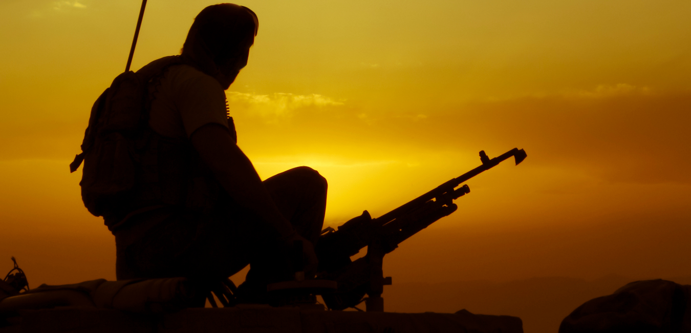 Special force soldier in Afghanistan with weapon 
