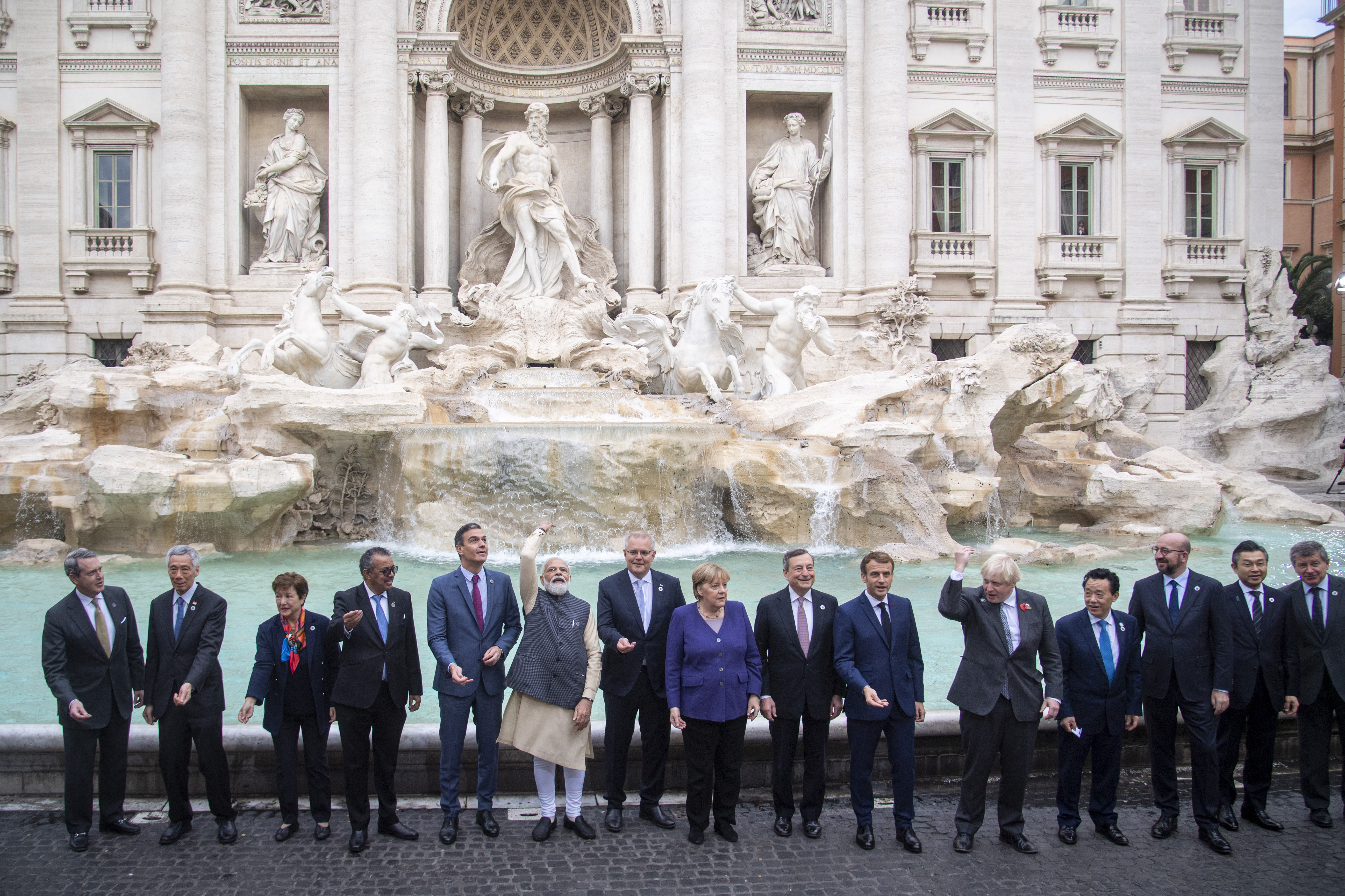 Staats- und Regierungschefs des G20-Gipfels während eines Fototermins 