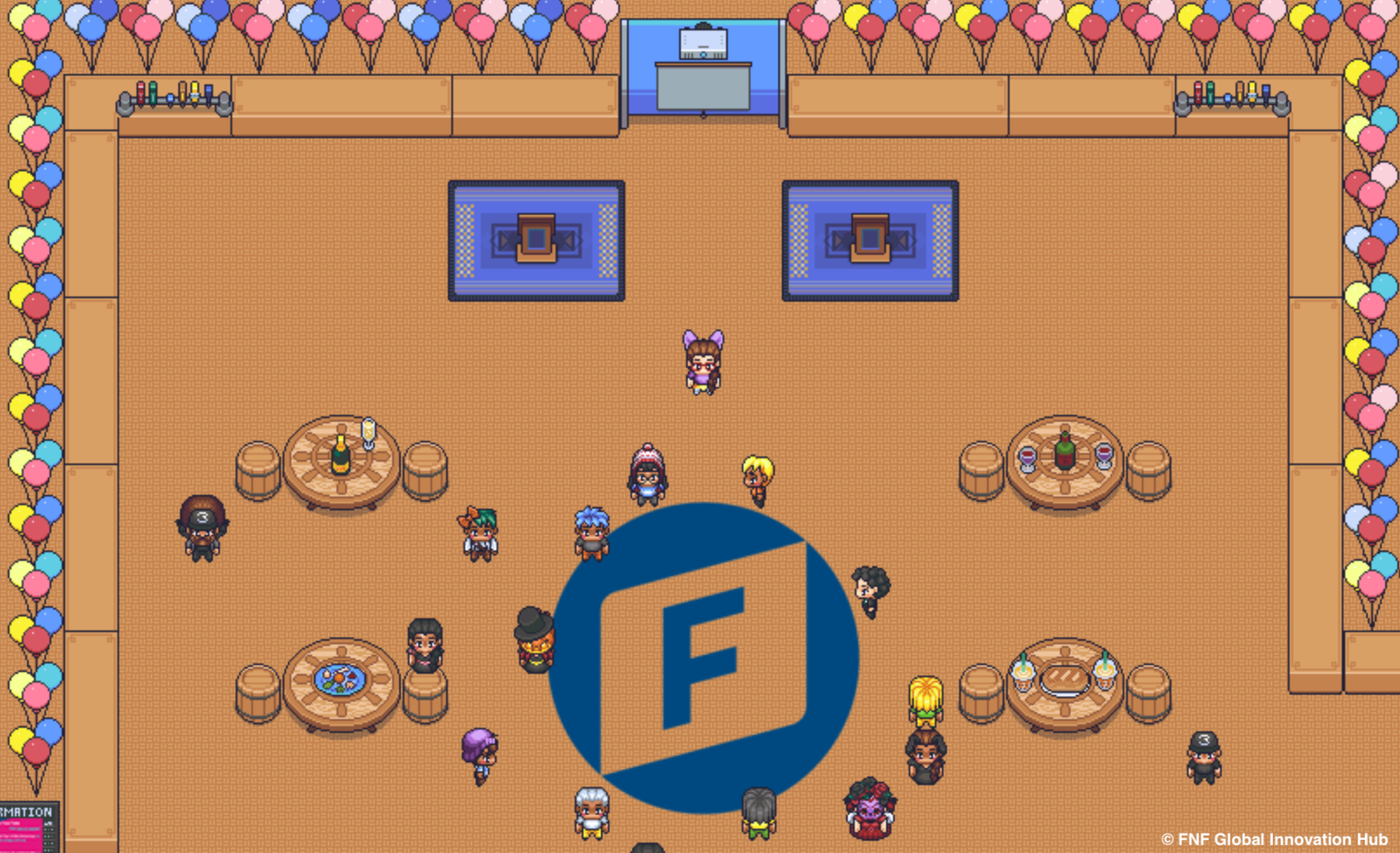 Group photo taken at the virtual opening ceremony of Democracy Board Game Festival on Gathertown