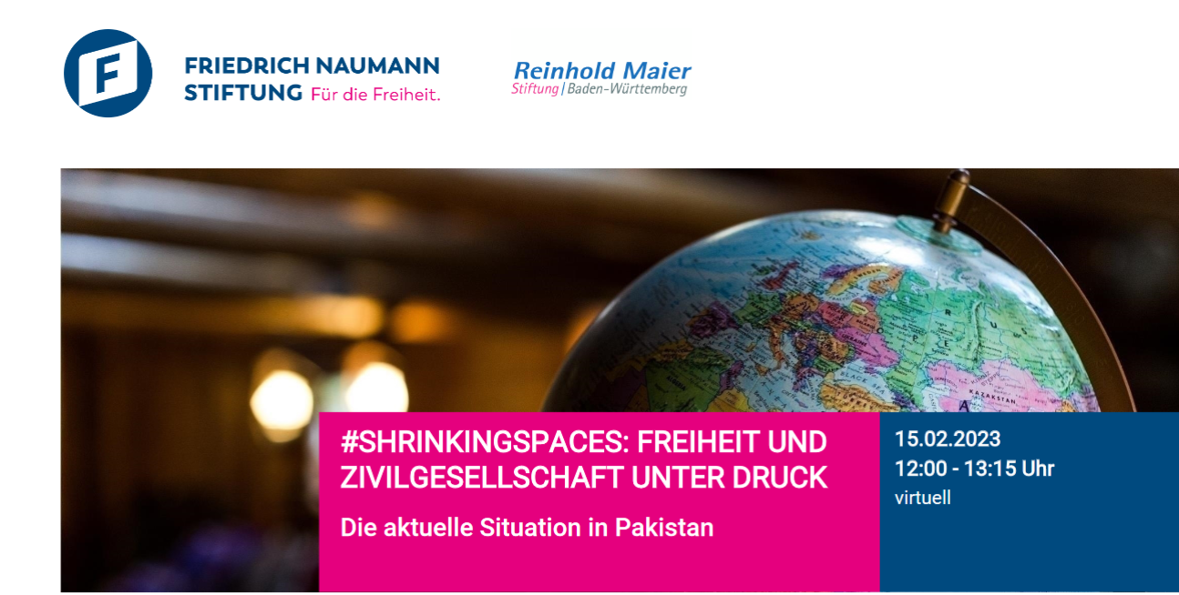 WebTalk Creative Die aktuelle situation in Pakistan #ShrinkingSpaces