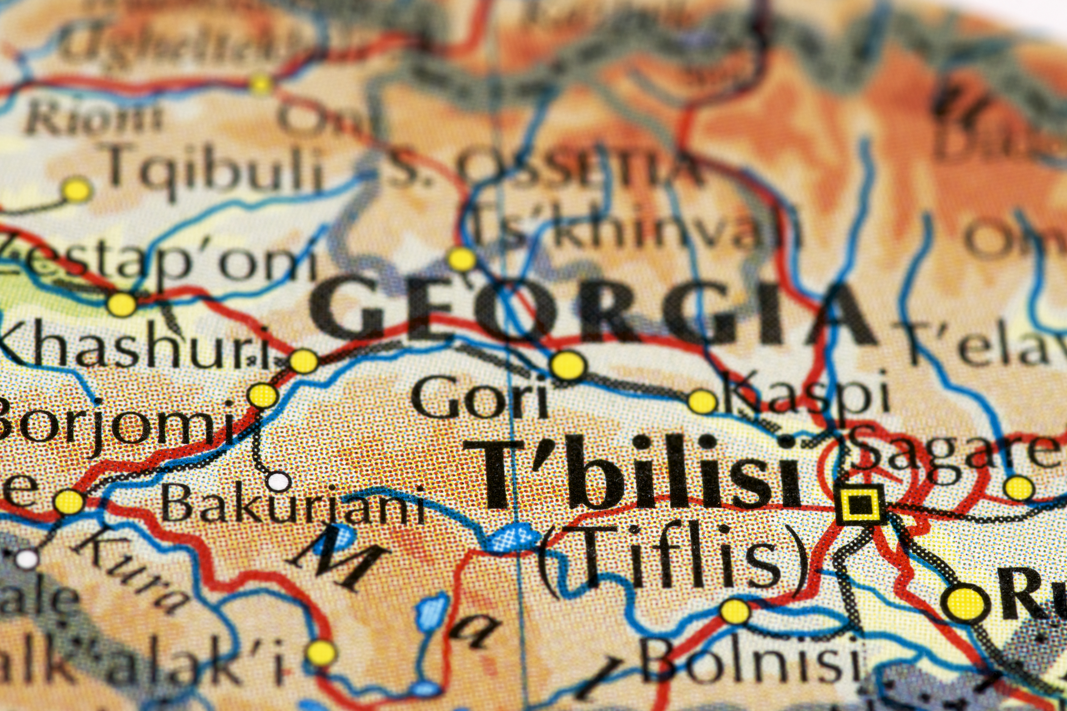 T'bilisi Karte Nahaufnahme
