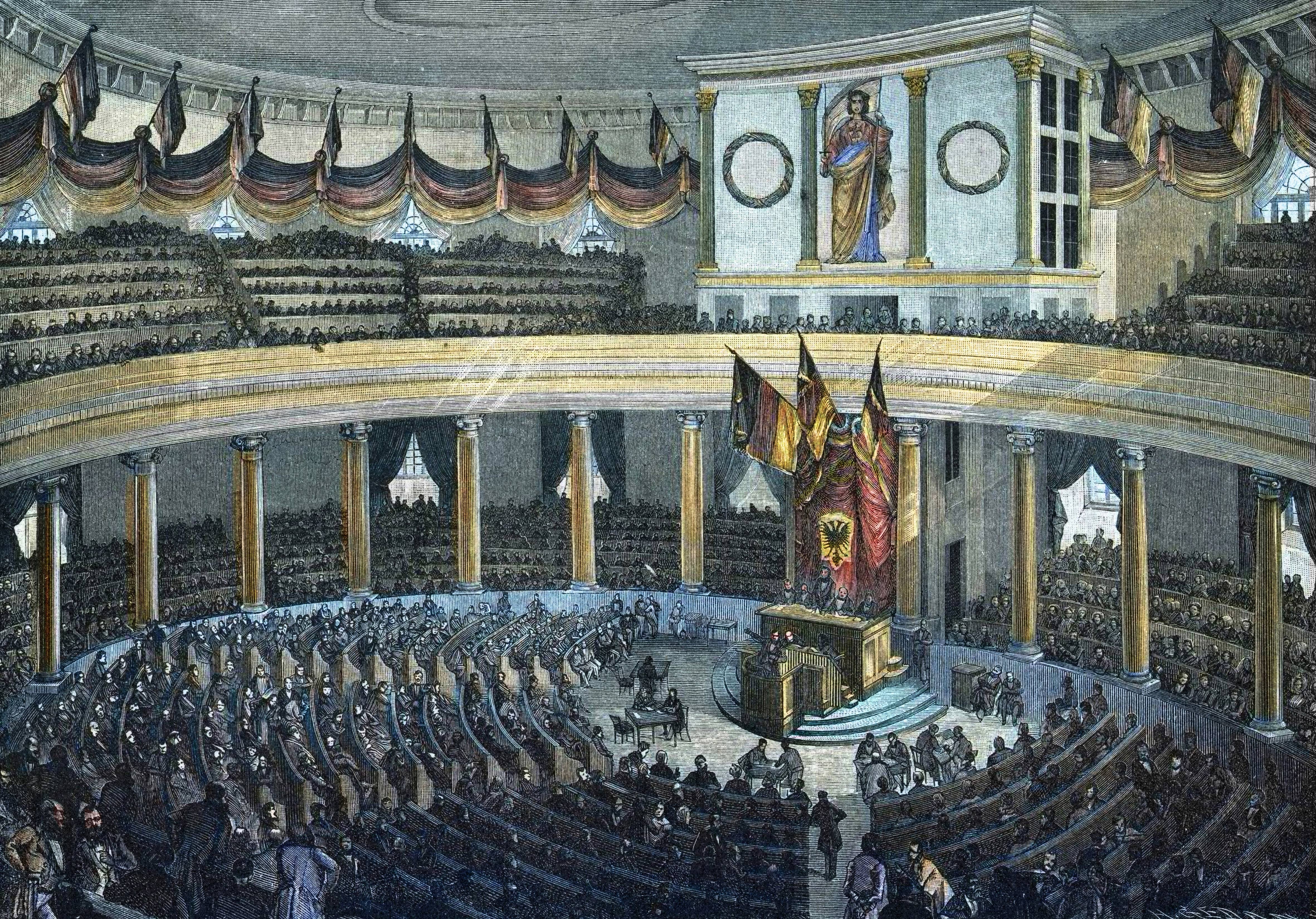 Deutsche Nationalversammlung in der Paulskirche in Frankfurt am Main 