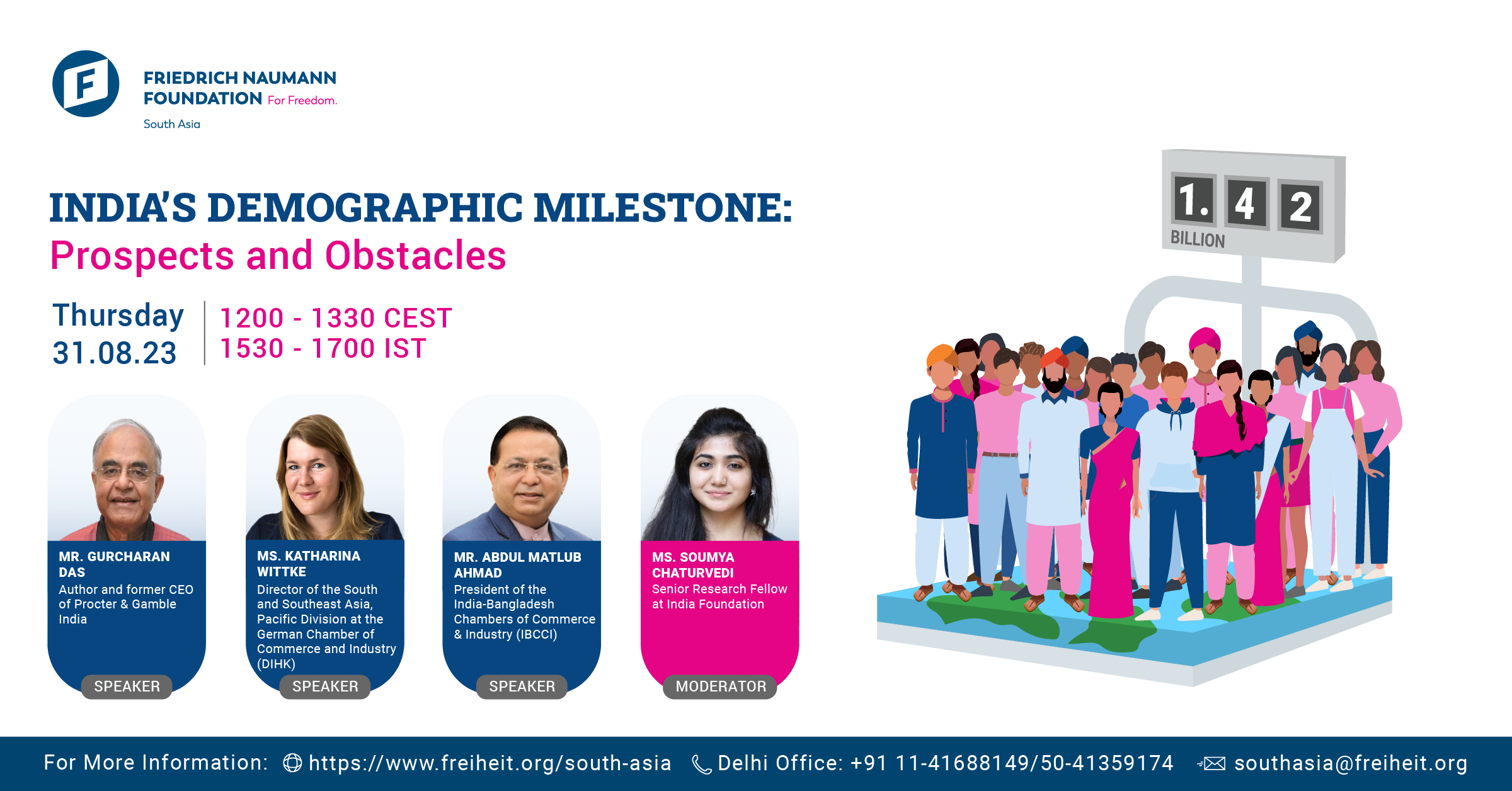 India's Demographic Milestone - Prospects and Obstacles Poster
