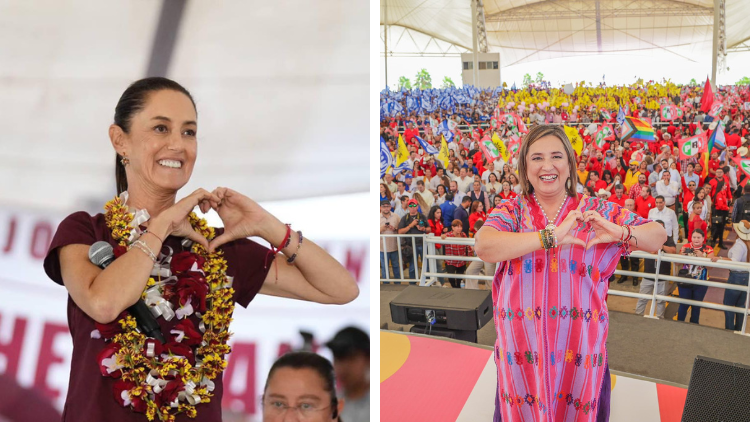 Claudia Sheinbaum and Xóchitl Gálvez 