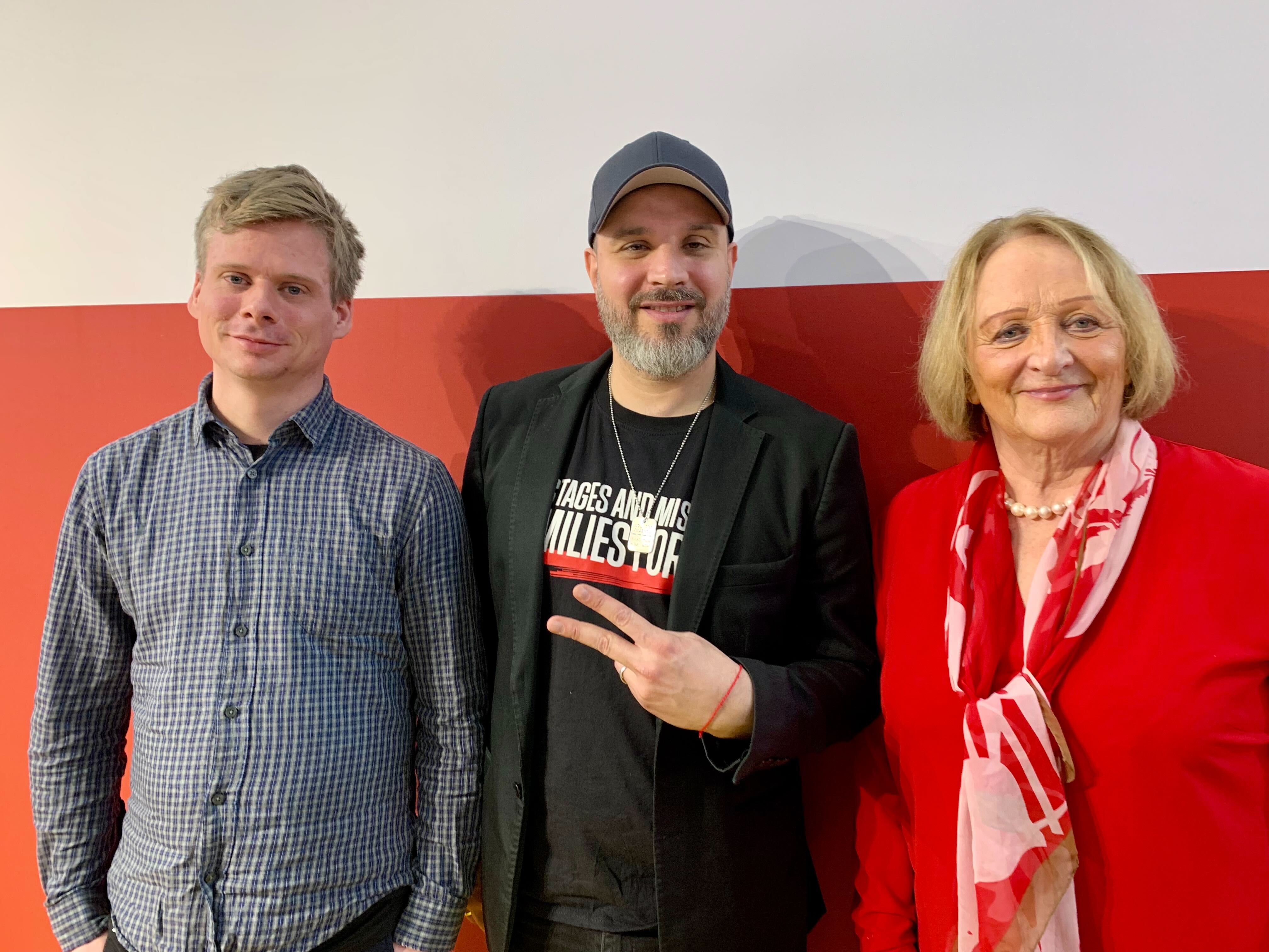 Florian Diddens, Ben Salomo und Sabine Leutheusser-Schnarrenberger