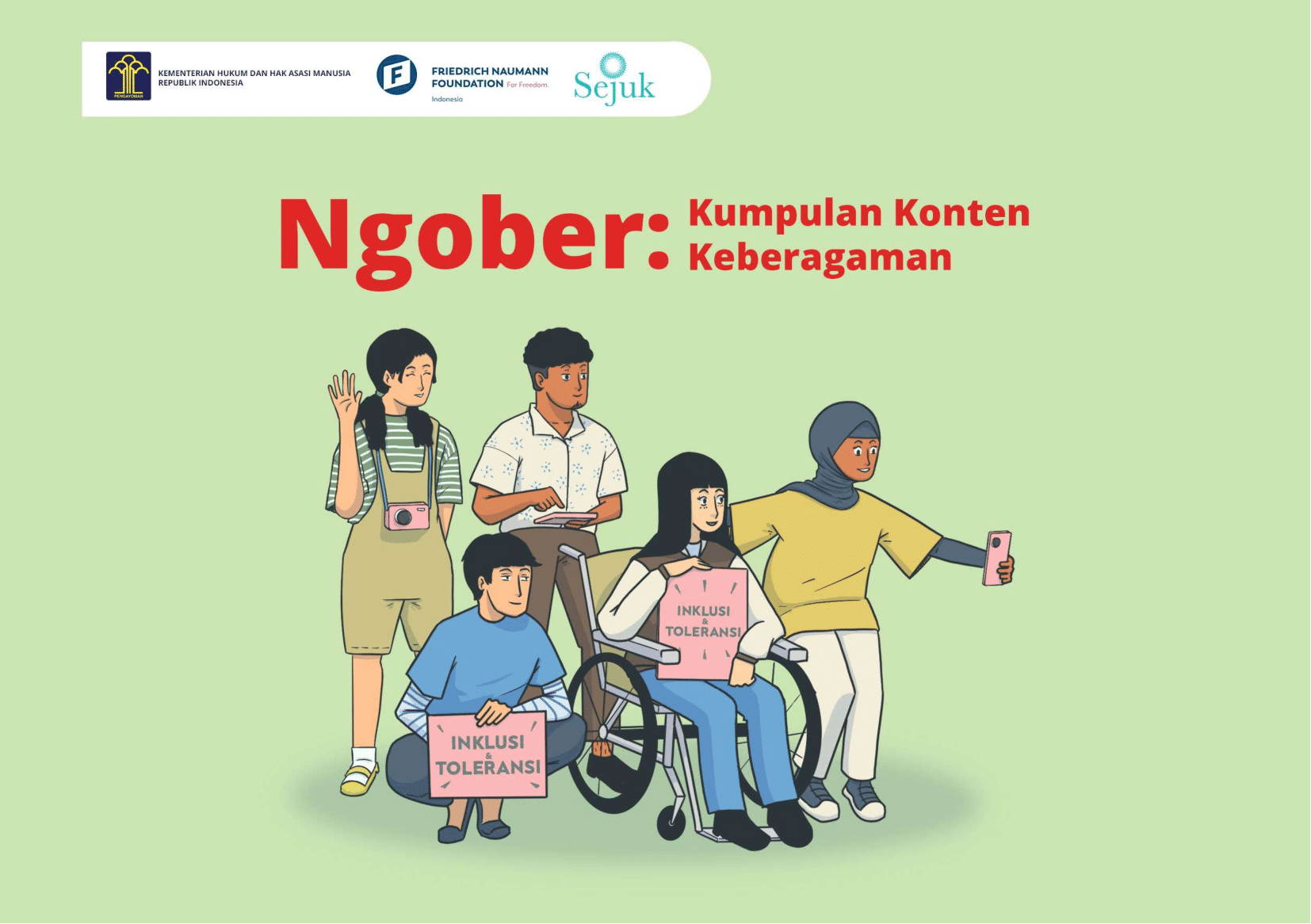 Sampul publikasi "Ngober: Kumpulan konten Keberagaman"
