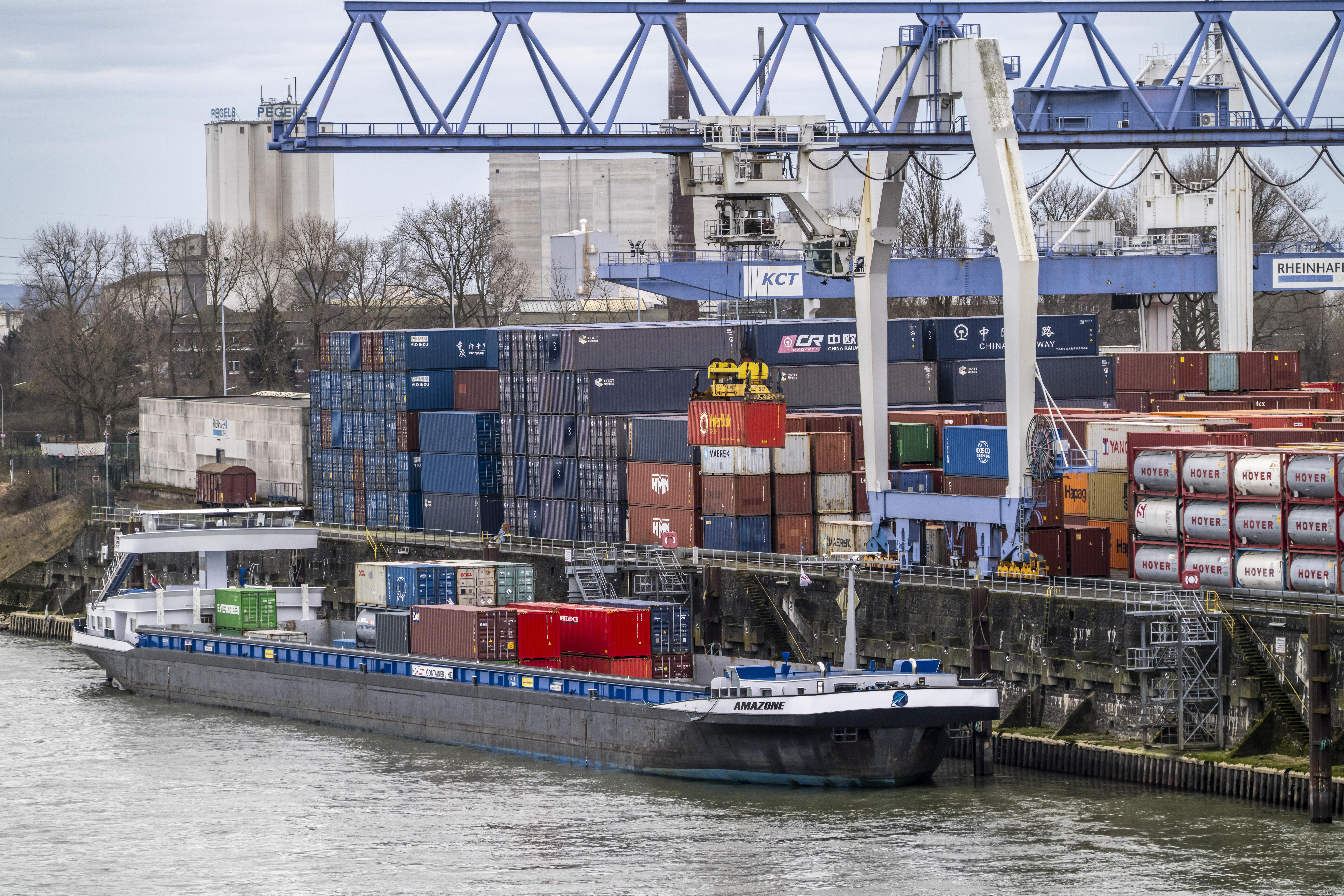 Containerterminal im Rheinhafen Krefeld,