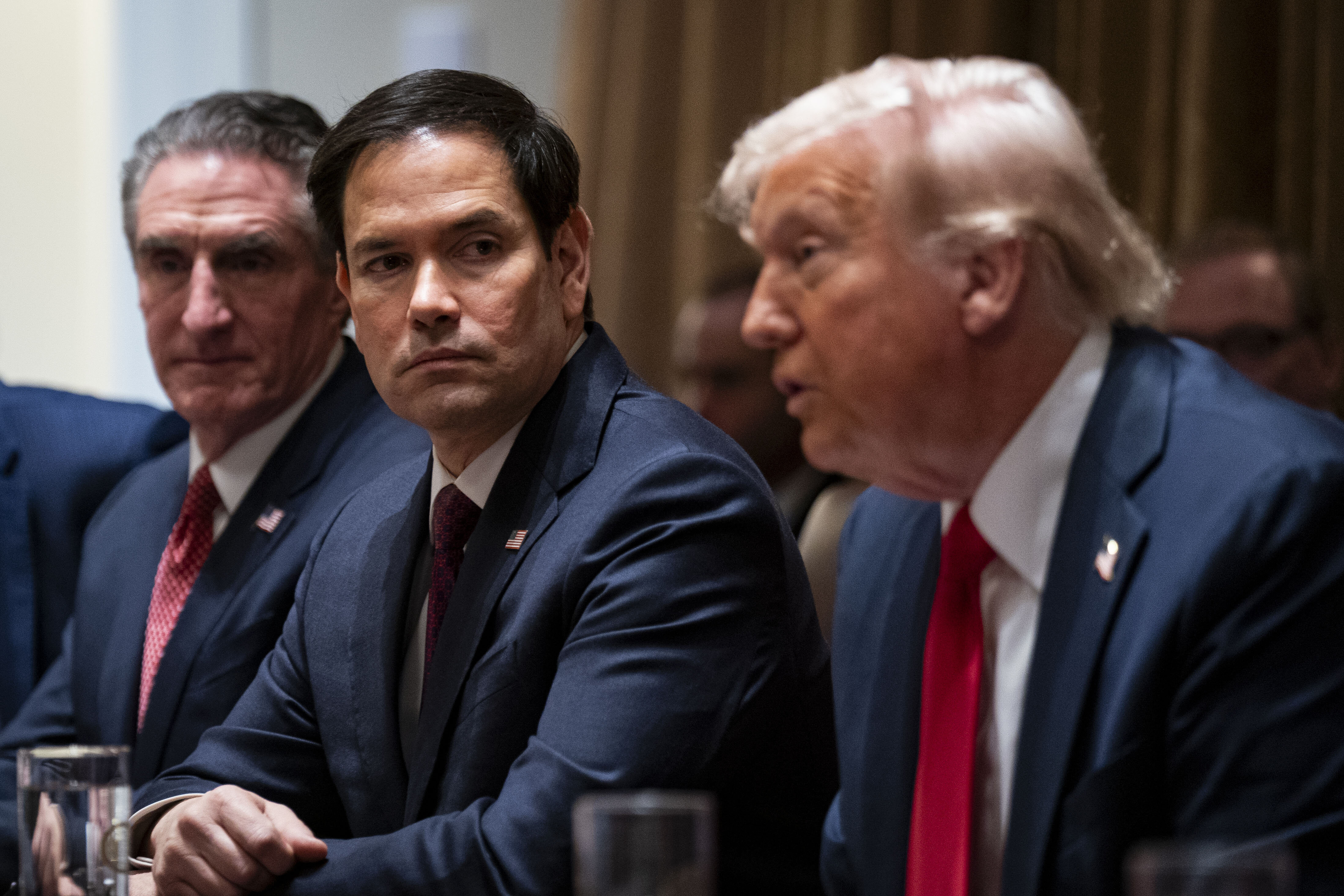 US Secretary of State Marco Rubio and US President Donald Trump. Rubio is focussing on isolation and maximum pressure to drive Maduro into a corner economically and politically.