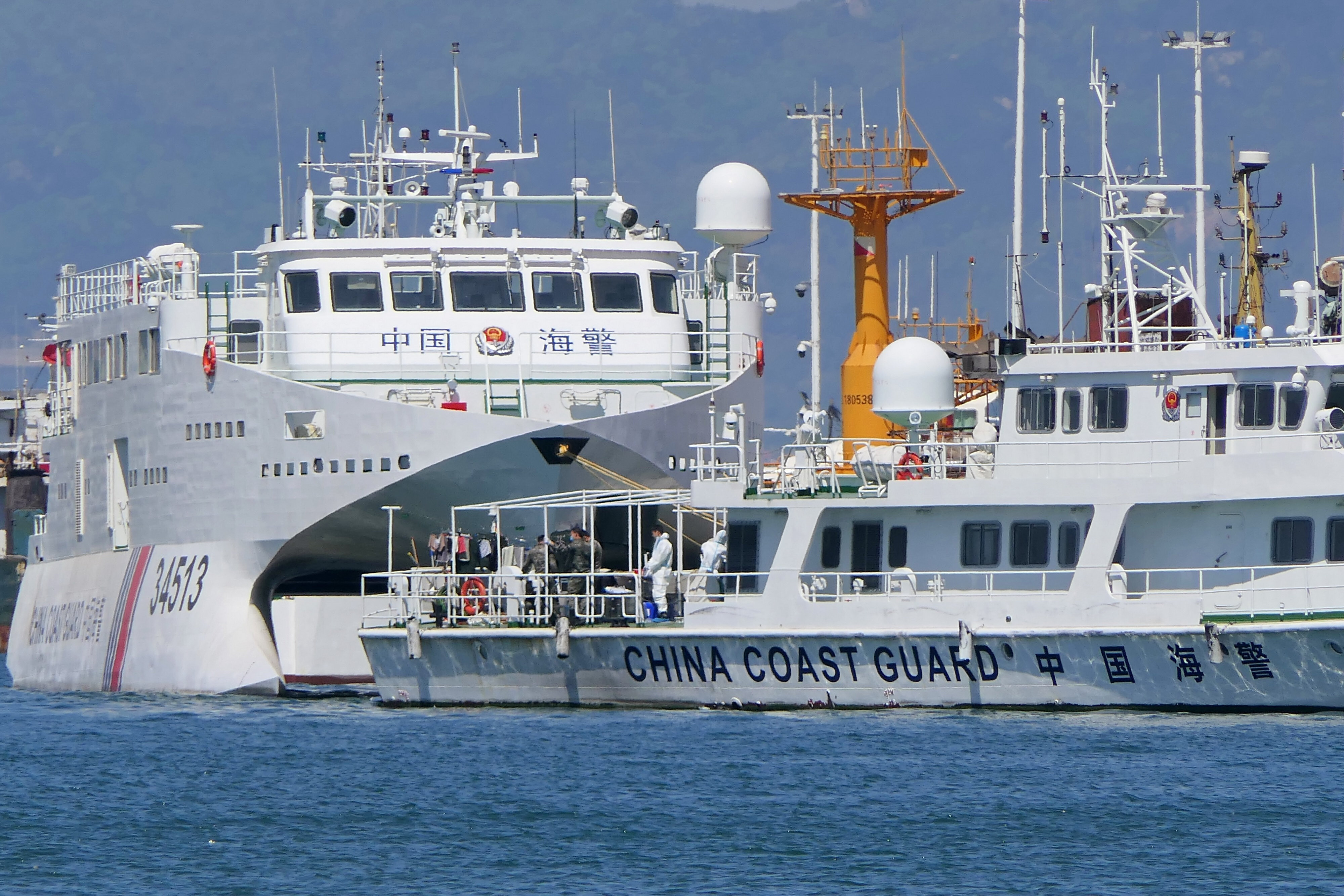 Ein Schiff der chinesischen Küstenwache am 28. April 2025.