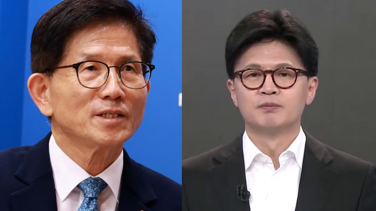 (Left) Kim Mun Soo, (right) Han Dong Hoon