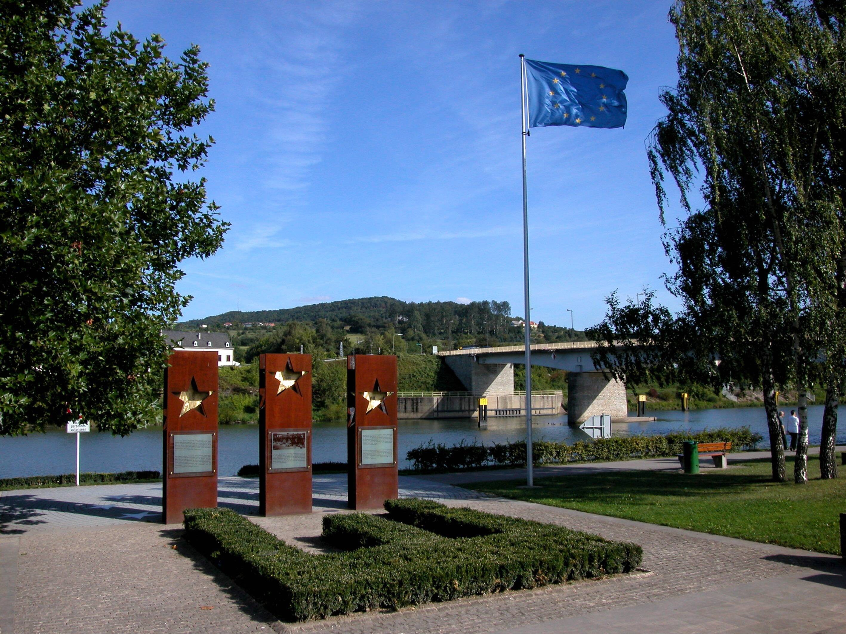 Luxemburg - Schengen Stahlskulptur