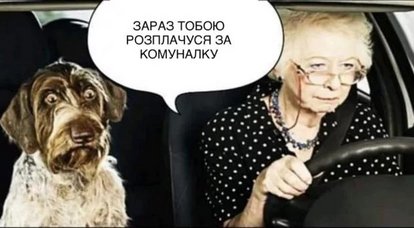 The speech bubble reads, "I'm selling you to pay the gas bills."