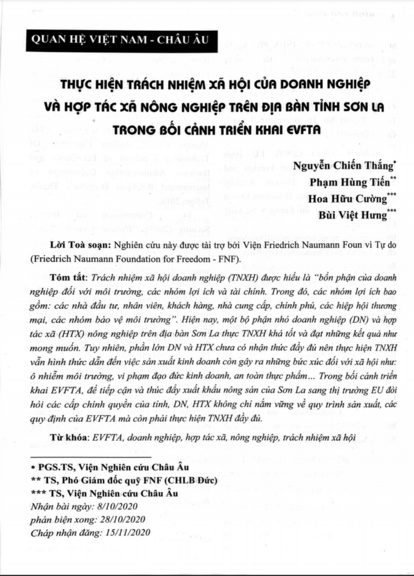 Trang bìa nghiên cứu Thực hiện trách nghiệ xã hội