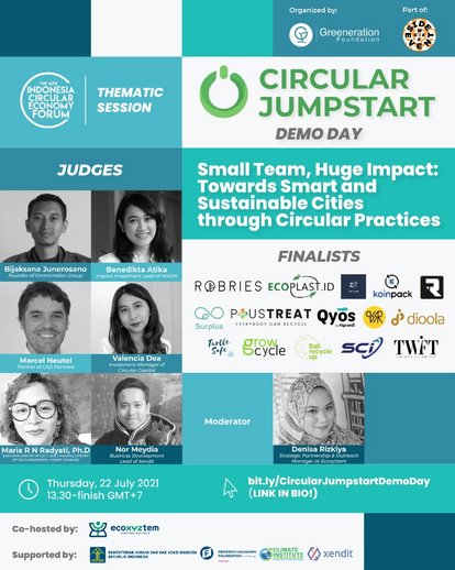Poster Announcement for Demo Day - Final Event Circular Jumpstart Workshop