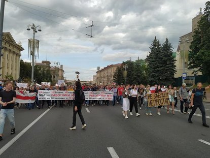 Demonstration in Belarus im August 2020