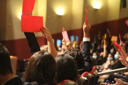 Model Youth Parliament Visual Closing Ceremony Voting session.