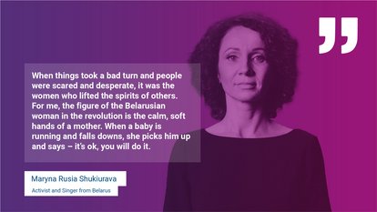 Women leading protests documentary film: Maryna Rusia Shukiurava quote