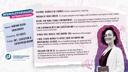 Meet Maryna Rusia Shukiurava from Belarus