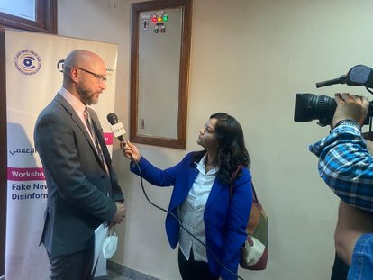 TV interview with Mr. Kunze