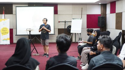 Program Manager Sejuk, Tanthowi Anwari, di kegiatan SEJUK, Bali 17-20 Maret 2023