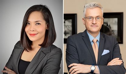 Lanh Huyen Nhu, Coordinator of 'Sustainable and Climate Resilient Supply Chains in Vietnam' Project at AHK Vietnam (left) and Prof. Dr. Andreas Stoffers, Country Director of FNF Vietnam (right)