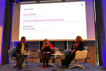 Siniša Rodin und Sabine Leutheusser-Schnarrenberger