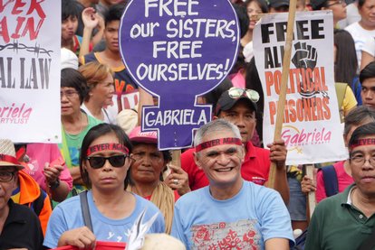Demonstranten gegen politische Gefangene