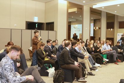 student raising a question