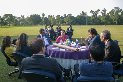 Preparing Alumni Grant 2024 pitches - on the cricket pitch! Murideke, 2023