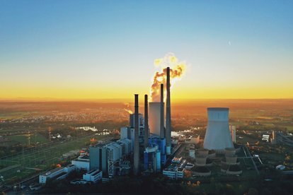 Kohle- und Gaskraftwerk Staudinger am Main in der Nähe von Hanau