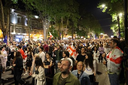 Demonstration at the parliament