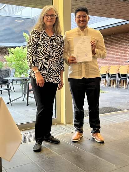 councilor jeric with a speaker