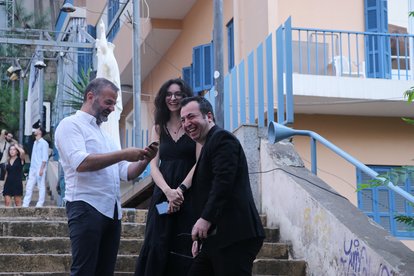 FNF Project Director Aret Demirci alongside festival organizers.
