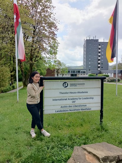 Penulis di Theodor-Heuss-Akademie di Gummersbach, Jerman (Credit: IAF Gummersbach)