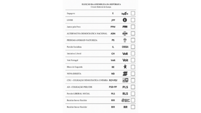 Ballot paper for the legislative elections held on May 18.