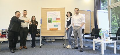 Group presentation on slum renewal plan. My friends in another group made me their Mayor Chin in their Gummersbach Times bulletin.