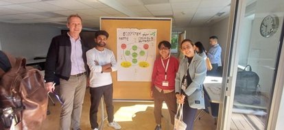 The team pitching for a session on the ecosystem of a healthy partnership/coalition