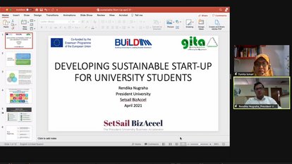 Sesi Presentasi oleh Rendika Nugraha, President University