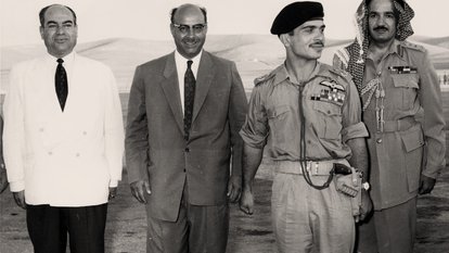 King Hussein in Jerusalem airport - 1960s