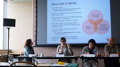 Prof. Dr. Wu Jieh-Min during his presentation "Some Reflections on China’s Economic Coercion: Concepts and the Case of Taiwan"