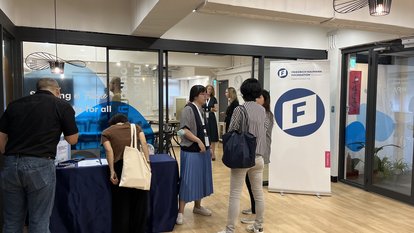 Welcoming the guests at NPO Hub in Taipei