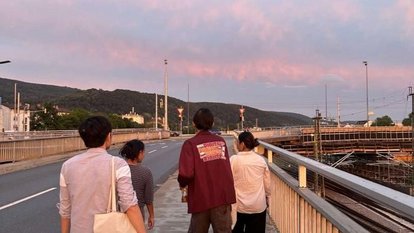 Hafizh on an excursion with other IAF participants.