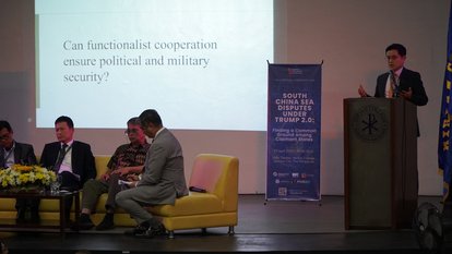 Andi Wijoyanto, Head of Research Agency, Indonesian Democratic Party of Struggle, Former Cabinet Secretary, Indonesia; Michael Lee, Deputy Representative Taipei Economic & Cultural Office in the Philippines, Taiwan; Jay Batongbacal, Ph.D., Director, Institute for Maritime Affairs and the Law of the Sea, College of Law, University of the Philippines, Philippines; Ricky Carandang , Journalist, CEO, Ronin Consultancy; Dae-Jin Jung, Ph.D., Professor, Halla University, South Korea 