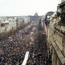 Großdemonstration auf dem Wenzelsplatz am 27. November 1989 in Prag