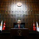 Der türkische Präsident Recep Tayyip Erdogan, bei einer Rede im Parlament in Ankara.