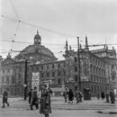 Die deutsche Stadt Muenchen unmittelbar nach Ende des Zweiten Weltkriegs, aufgenommen im Mai 1945.